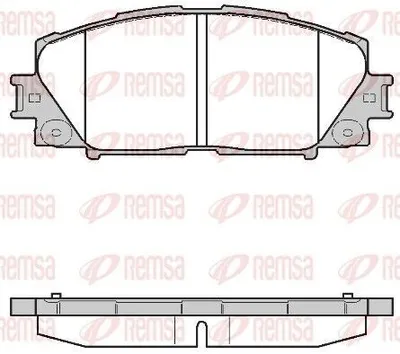 Produktbild von REMSA Bremsbeläge Satz Vorne Bremsklötze für TOYOTA PRIUS (ZVW3) 1224.10