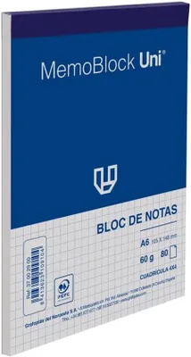 Produktbild von Famanu Notizblöcke Set 10 Stück A6 - kariert, 80 Blatt, 60 g