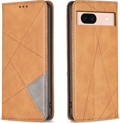 Produktbild von Mobigear Rhombus Slim  Google Pixel 8a Hülle Klapphülle - Cognac
