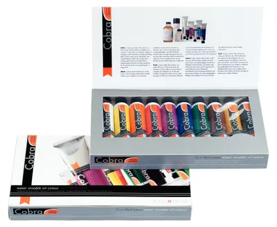Produktbild von Cobra Artist Ölfarben Vorteilspack 10 x 40 ml  wasservermischbare Künstlerfarben