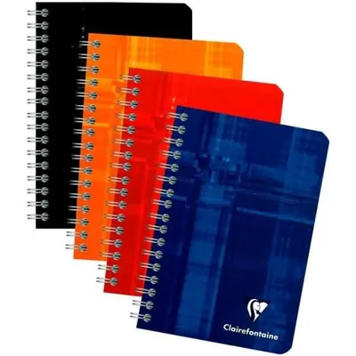 Zdjęcie produktu dla Notatnik na spirali Clairefontaine, 90 x 140 mm, w kratkę