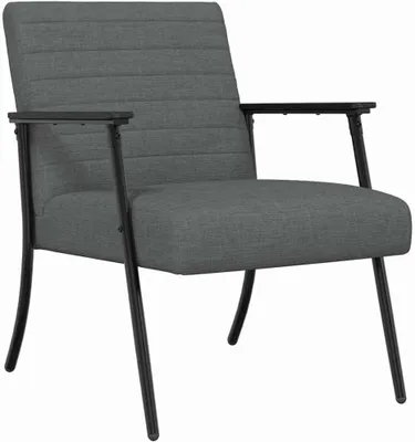 Zdjęcie produktu dla Fotel obity tkaniną w ciemnoszarym kolorze, wymiary: 59 x 75 x 78 cm