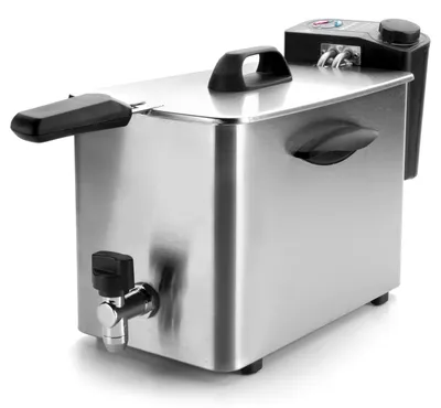 Elektrische Friteuse 4 l 2500 W Edelstahl silber