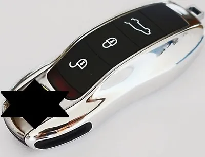 Produktbild von Schlüssel Gehäuse Cover CHROM für Porsche Cayenne Panamera 911 Boxster Macan