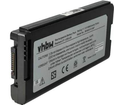 Produktbild von vhbw Akku kompatibel mit Panasonic Toughbook CF-29, CF-52, CF-51 Notebook (6600 mAh, 11,1 V, Li-Ion)