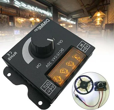Immagine prodotto di Dimmer per strisce LED 12 V 24 V PWM 30 A nero