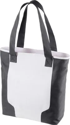 Produktbild von Shopper Einkaufstasche Tasche Bag Umhängetasche Polyester Weiß / Anthrazit