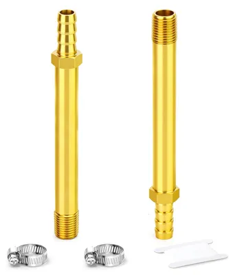 Messing-Schlauchnippel 1/4" BSP, 2 Stück, 10–125 mm, gerade Verbindung