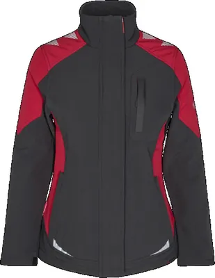 Produktbild von F. Engel Galaxy Damen Softshelljacke, Anthrazit Grau/Tomato Red, Gr. S