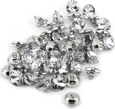 Image de Caredy 50 pcs Boutons Diamants Cristaux, Boutons, Boutons Noirs, Manteaux pour Robes(20mm)