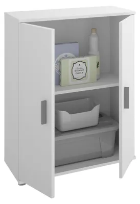 Produktbild von Mehrzweckgarderobe Dmedr, Mehrzweck-Schuhregalschrank, Schrank mit 2 Türen, 61x35h80 cm, Weiß