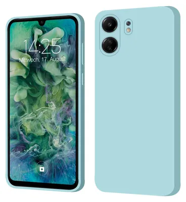 Produktbild von Hülle für Xiaomi Redmi 13C Case Cover Bumper Smartphone Softgrip Schutzhülle Farbe: Hellblau