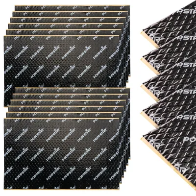 Zdjęcie produktu dla Mata wyciszająca do samochodu - Samoprzylepna mata alubutylowa - 2 mm - 17 szt. 40 x 25 cm - Czarny