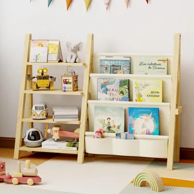 Immagine prodotto di Libreria in legno per libri per bambini, in stile Montessori