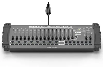 Immagine prodotto di Controller luci DMX/MIDI - ZQ12007 384 canali - 90–240 V - Spina UE - Per DJ e palcoscenico - Nero