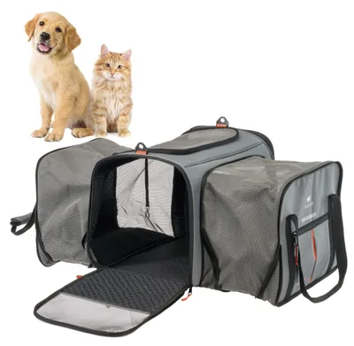 Image de Ferplast Hundebox Voyager Carrier PRO, Transportbox Katze, Hundetasche, verstell