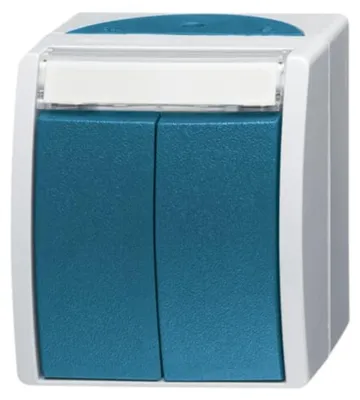 Produktbild von Busch-Jaeger 1484-0-0374, Tasten, Blau, Grau, IP44, CE, 74 mm, 55 mm