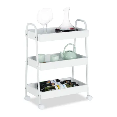 Obrázek produktu pro relaxdays servírovací vozík bílý