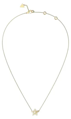 Obrázek produktu pro Guess JUBN05537JWYGT/U Dámský náhrdelník s hvězdou, nerezová ocel, bílé zlato, 45,5 cm