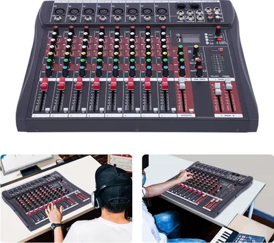 Immagine prodotto di audiomixer a 8 canali - DJ/Studio-Mixer - Bluetooth - Interfaccia USB - Netzstrom (AC) - Schwarz