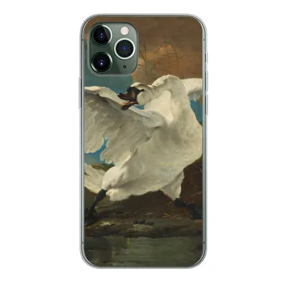 Produktbild von MuchoWow® Handyhülle Schutzhülle Hülle für iPhone 11 Pro Der bedrohte Schwan - Gemälde von Jan Asselijn Silikon Softcase Handy Hülle - Handy