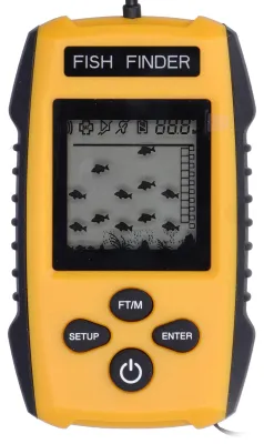 Image de Localisateur de poissons LCD/LED, sondeur à écho visuel avec alarme, transducteur de pêche pour activités de plein air