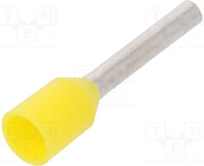 Productafbeelding van 20 isolerende koperen adereindhulzen, 1 mm², verzild, 10 mm, type 460310W (schoenvetersklem)