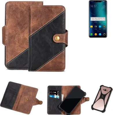 Produktbild von K-S-Trade Handy Hülle Schutz Hülle Schutzhülle Bookstyle Case kompatibel mit Elephone A5 Handy Cover Hülle Schutztasche 1x
