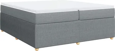 Obrázek produktu pro vidaXL Postel Boxspring s matrací Světle šedá 200x200 cm Látka