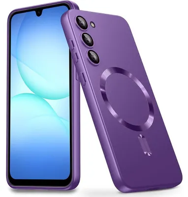Image de Coque pour Samsung Galaxy A17 5G/4G, Protection Silicone Ultra Slim Anti-Rayures avec Cercle Magnétique - Violet