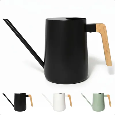 Gießkanne für Zimmerpflanzen, 35 oz, schwarz, Edelstahl