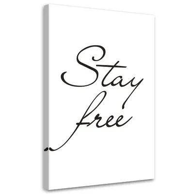 Immagine prodotto di Stampa su tela Sei libero 60x90 Feeby Immagine in bianco e nero per la parete pronta per essere appesa