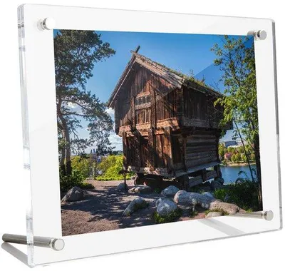 Obrázok produktu pre Unyqoos® Priehľadný dvojstranný akrylový rámik na fotografie 13 x 18 cm – rámik na fotografie bez rámu s UV ochranou, vyrobený z odliateho akrylového skla (trieda A)