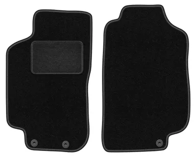 Immagine prodotto di Tappetini anteriori in moquette per Saab 9-5 I 1997-2009 (station wagon/berlina) – 2 pezzi, neri, su misura – Wielganizator LUX