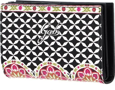 Immagine prodotto di Gabs Pelle portafoglio GMONEY14 Wallpaper Ruga Black Wallet Optical + Fiori multicolore