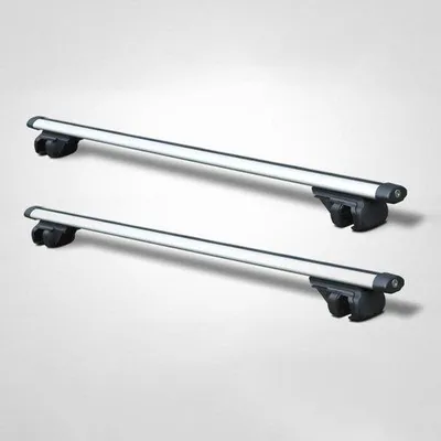 Produktbild von Famanu Dachträgerstangen für Fahrzeuge mit Dachrails - Aluminium 135 cm, Tragfähigkeit bis 100 kg