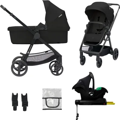 Image de KINDERKRAFT 4in1 Poussette combinée nouvellement classique Noir + Vison PRO