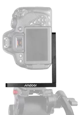 Image de Support universel en L pour appareil photo, support à plaque, 1/4 et 3/8 pouces, fixation par vis, alliage d'aluminium pour l'enregistrement vidéo vertical, Canon, Sony, N