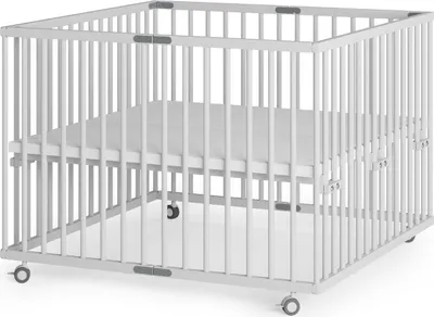 Produktbild von Laufgitter 100x100 cm faltbar - weiß - Premium Kollektion