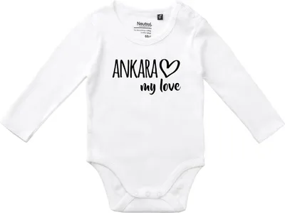 Produktbild von Huuraa Baby Body Ankara my love 80 White  Baumwolle Fairtrade Langarmbody Geschenkidee