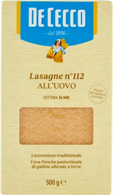 Produktbild von De Cecco Lasagne all'uovo Nr.112 1x500g