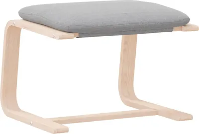 Produktbild von vidaXL Fußhocker Hellgrau 51x41x40 cm Stoff