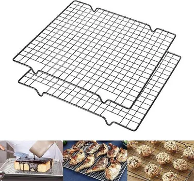 Produktbild von Famanu Kuchenrost 2-teilig - Edelstahl, 28 x 25,5 x 2,3 cm
