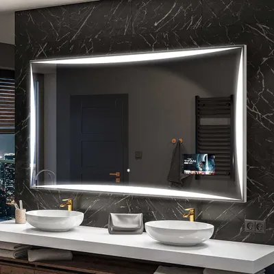 Obrázok produktu pre Moderne zrkadlo do kupelne s osvetlenim LED Smart 120x80 cm | Farba LED: Biela studená 7000K | Spínač podsvietenia: Dotykový | SLED077