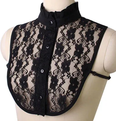 Produktbild von Jumada's - Blusenkragen für Damen - Schwarz - Lockerer Kragen - Modedesign