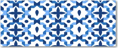 Immagine prodotto di Tulup® Pannello decorativo in vetro - 125x50 - Arte da parete - Pannello decorativo realizzato con vetro temperato di sicurezza - Ideale per cucina e soggiorno - Altro - Motivi geometrici - Blu