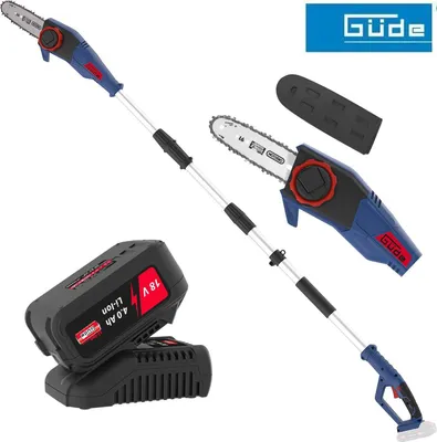 Produktbild von GÜDE Teleskop Astkettensäge 18V Hochentaster  AST 18-0  Akku 4.0 Ah / Ladegerät