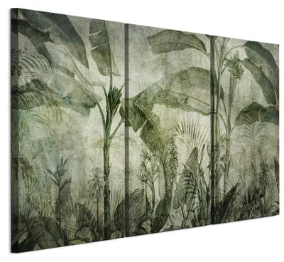 Image de LUMASOUL Tableau sur toile, motif nature, tableaux muraux cadre bois, Tableau Mural pour Salon & Chambre, 90x60 cm Jungle