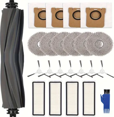 Produktbild von Dreame L10s Pro Zubehör-Set, 4 Staubbeutel, 6 Wischpads, 1 Hauptbürste, 7 Seitenbürsten, 4 Filter, Roboter-Staubsauger-Ersatzteile-Zubehör