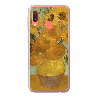 Produktbild von MuchoWow® Handyhülle Schutzhülle Hülle für Samsung Galaxy A20e Sonnenblumen - Vincent van Gogh Silikon Softcase Handy Hülle - Abdeckung